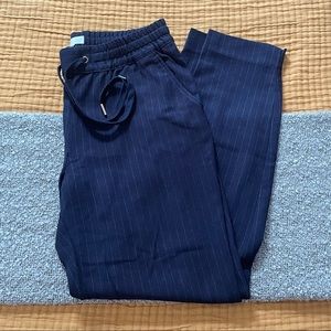 H&M, Navy Blue Pinstripe, Drawstring, Size 2